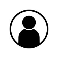 User avatar profile icon black vector illustration website or app member UI button